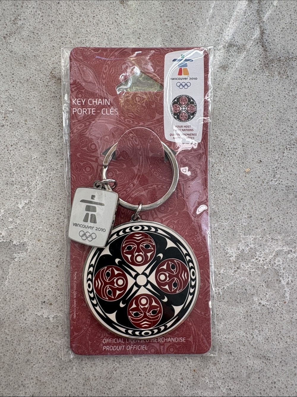 Vancouver 2010 Official Red and Black Olympic Key Chain